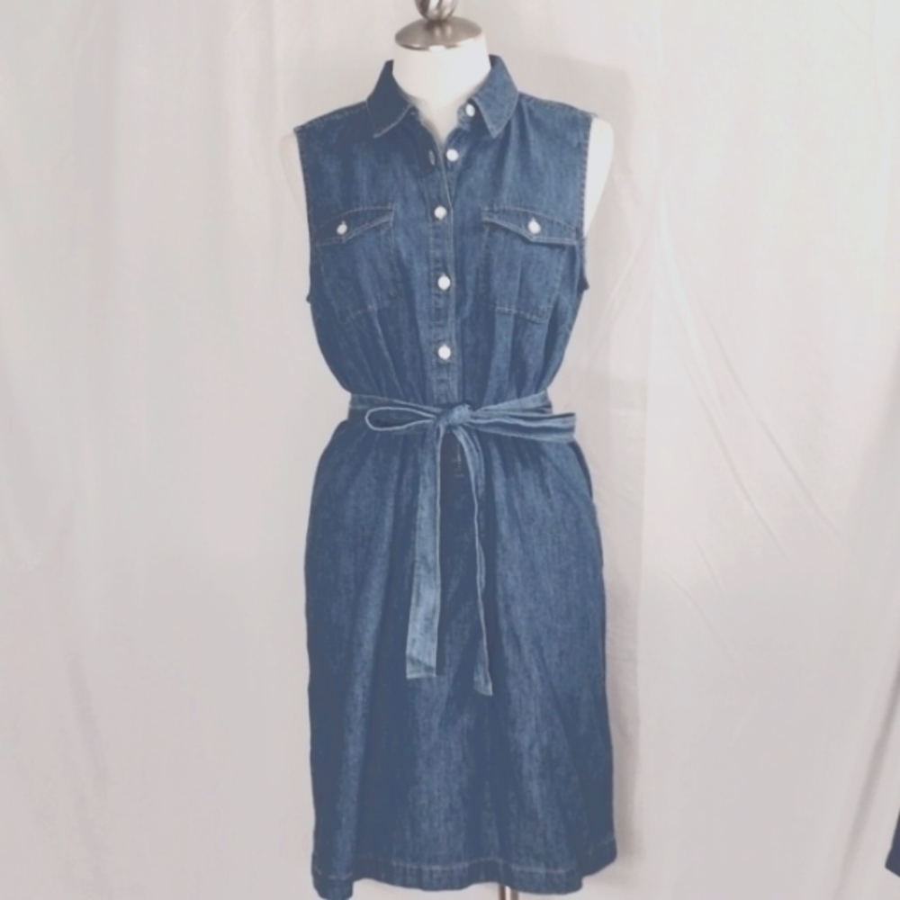 Talbots 100% Cotton Denim Dress